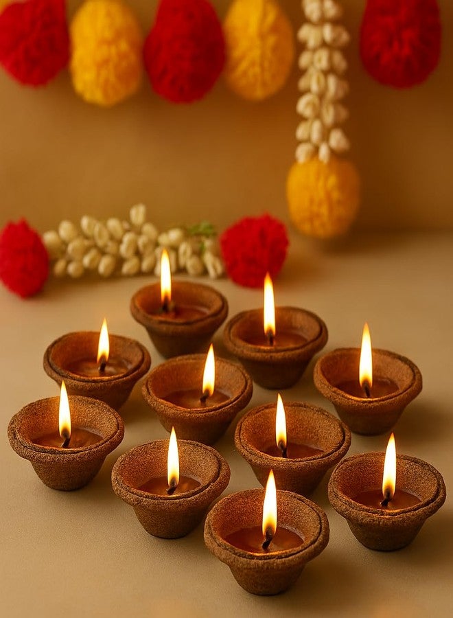 Jaipur Ace Handmade Desi Pure Cow Dung Diya for Puja, Handcrafted Deepak for Diwali, Traditional Dia for Hawan, Pujan & Religious Purpose, (11), Brown - Image 1